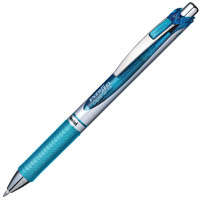 pentel bl77 energel retractable gel ink pen 0.7mm sky blue box 12
