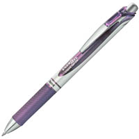pentel bl77 energel retractable gel ink pen 0.7mm lilac box 12