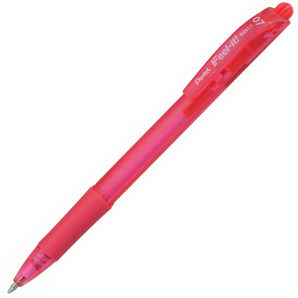 Image for PENTEL BX417 IFEEL-IT RETRACTABLE BALLPOINT PEN 0.7MM PINK BOX 12 from BusinessWorld Computer & Stationery Warehouse