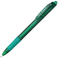 pentel bx420 ifeel-it retractable ballpoint pen 1.0mm green box 12