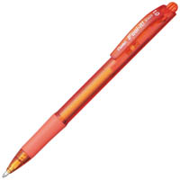 pentel bx420 ifeel-it retractable ballpoint pen 1.0mm orange box 12