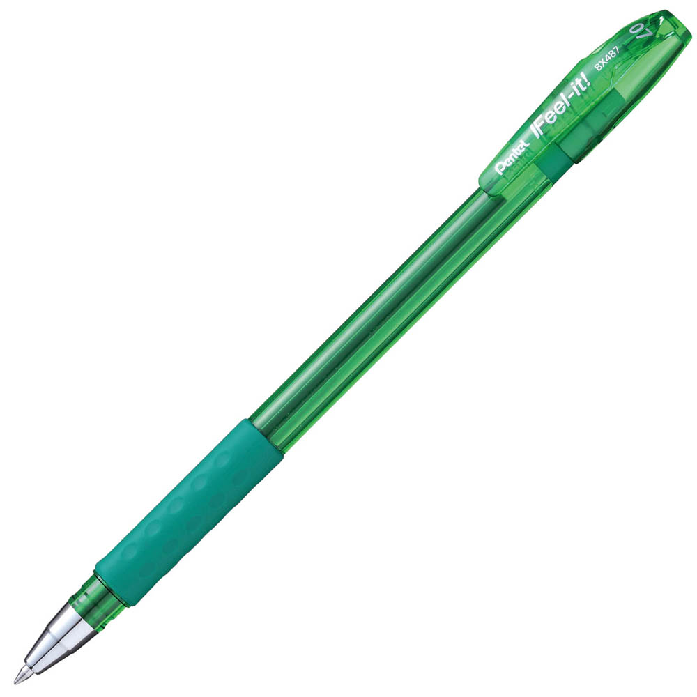 Image for PENTEL BX487 IFEEL-IT BALLPOINT PEN 0.7MM GREEN BOX 12 from BusinessWorld Computer & Stationery Warehouse