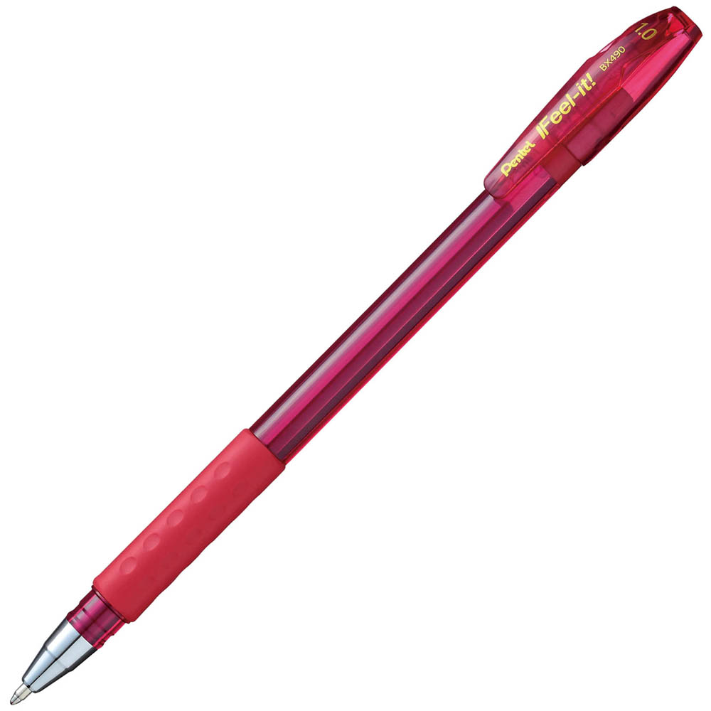 Image for PENTEL BX490 IFEEL-IT BALLPOINT PEN 1.0MM RED BOX 12 from BusinessWorld Computer & Stationery Warehouse