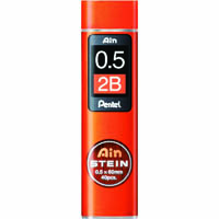 pentel c275 ain stein mechanical pencil lead refill 0.5mm 2b orange tube 40