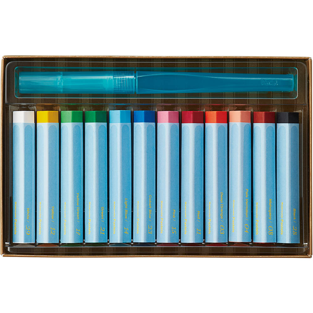 Image for PENTEL GHW1 ARTS WATERCOLOUR OIL PASTELS PACK 12 from Mitronics Corporation