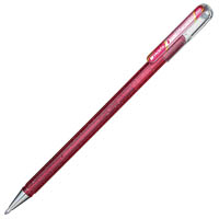 pentel k110 hybrid dual metallic gel ink pen 1.0mm pink / metallic pink box 12