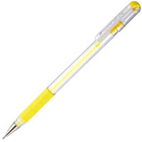 pentel k118 hybrid gel grip gel ink pen 0.8mm yellow box 12