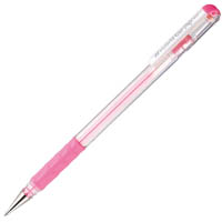 pentel k118 hybrid gel grip gel ink pen 0.8mm pink box 12