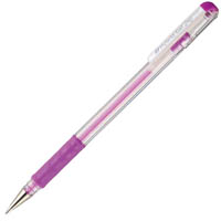 pentel k118 hybrid gel grip gel ink pen 0.8mm violet box 12
