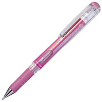 pentel k230 hybrid gel grip dx gel ink pen 1.0mm metallic pink box 12