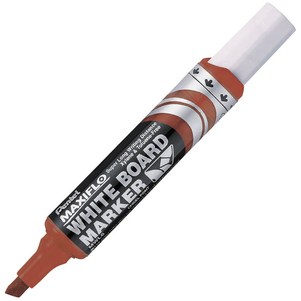 Image for PENTEL MWL6 MAXIFLO WHITEBOARD MARKER CHISEL 7.0MM BROWN from Mitronics Corporation