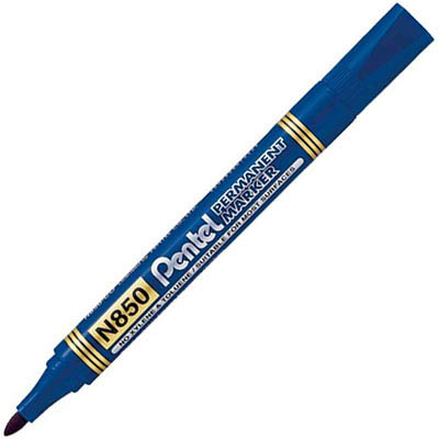 Image for PENTEL N860 PERMANENT MARKER CHISEL 4.5MM BLUE from That Office Place PICTON