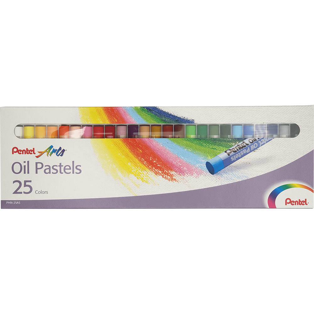 Image for PENTEL PHN ARTS OIL PASTELS ASSORTED PACK 25 from Office Heaven