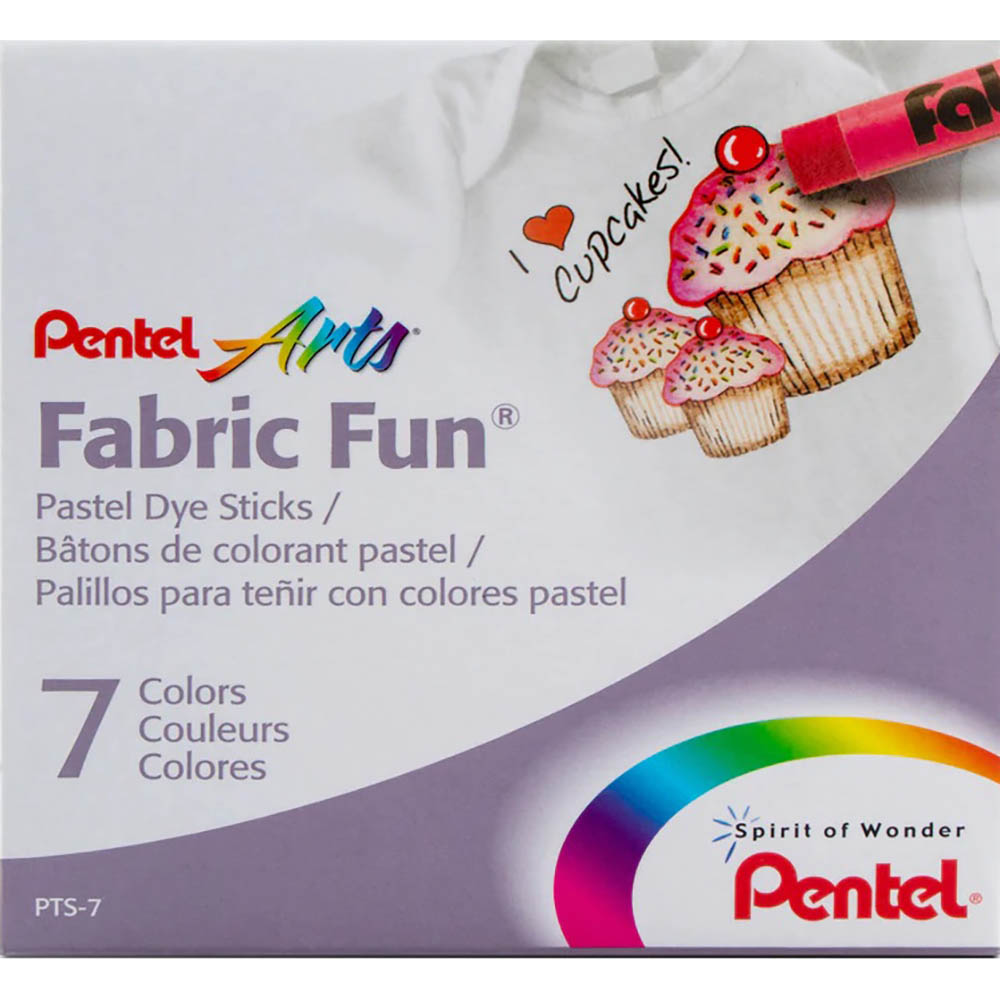 Image for PENTEL PTS ARTS FABRIC FUN PASTEL DYE STICKS ASSORTED PACK 7 from Australian Stationery Supplies
