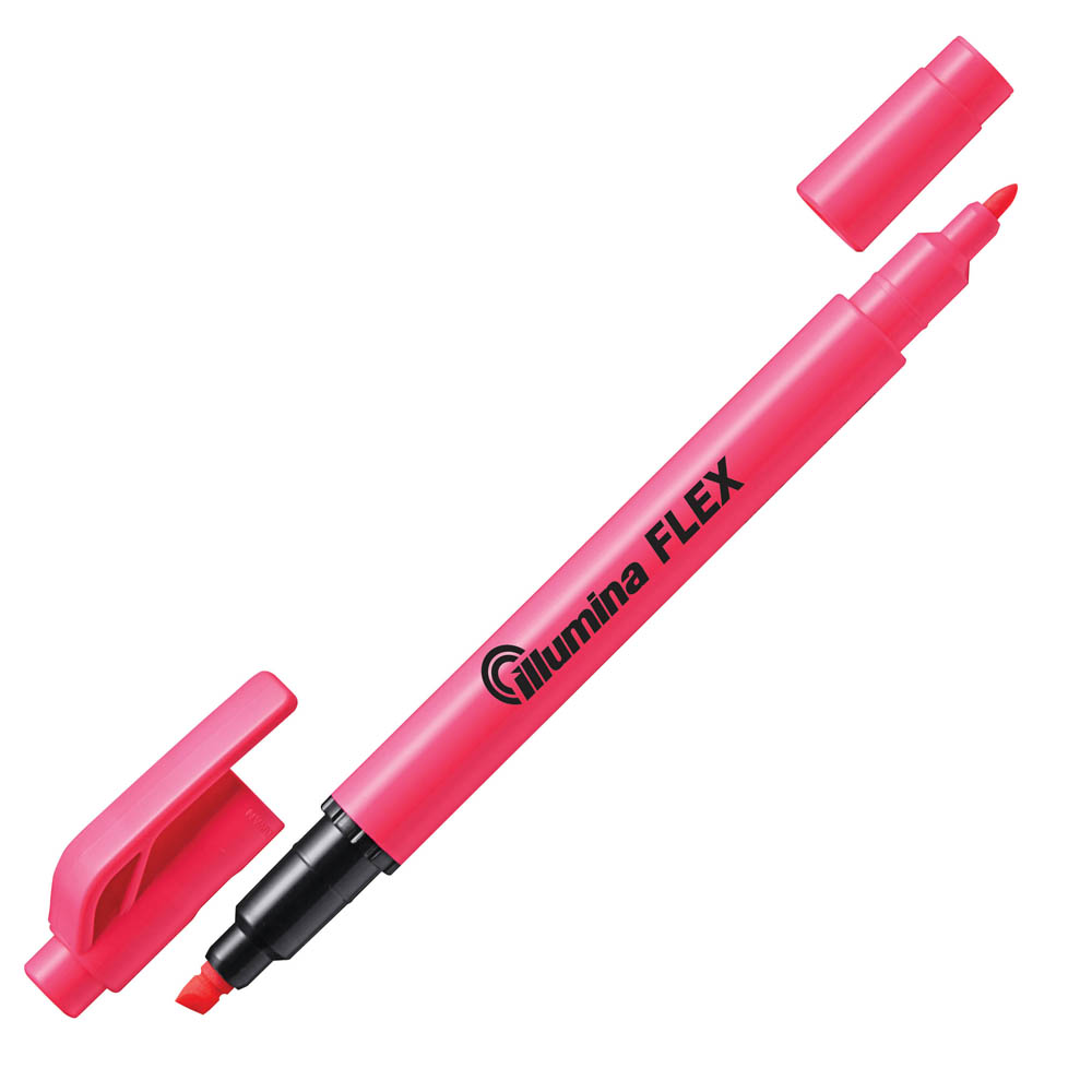 Image for PENTEL SLW11 ILLUMINA FLEX HIGHLIGHTER TWIN TIP BULLET/CHISEL PINK from Mitronics Corporation