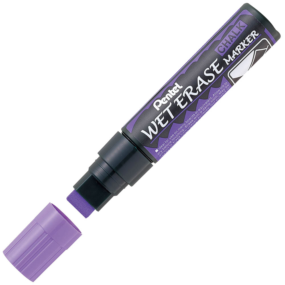 Image for PENTEL SMW56 JUMBO WET ERASE CHALK MARKER CHISEL 10-15MM VIOLET from That Office Place PICTON