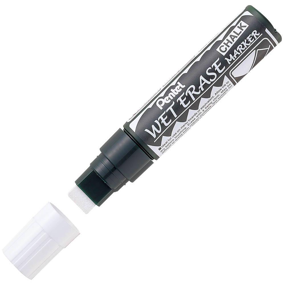 Image for PENTEL SMW56 JUMBO WET ERASE CHALK MARKER CHISEL 10-15MM WHITE from That Office Place PICTON