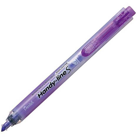 Image for PENTEL SXS15 HANDY-LINE S RETRACTABLE HIGHLIGHTER CHISEL VIOLET BOX 12 from That Office Place PICTON