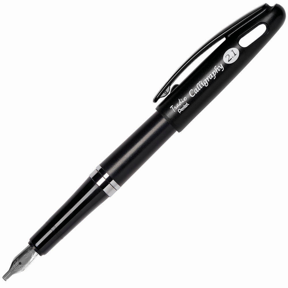 Image for PENTEL TRC1 TRADIO CALLIGRAPHY FOUNTAIN PEN 2.1 MM BLACK BOX 12 from Clipboard Stationers & Art Supplies