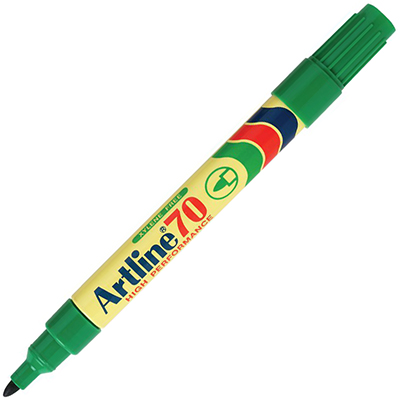 Image for ARTLINE 70 PERMANENT MARKER BULLET 1.5MM GREEN from Mitronics Corporation
