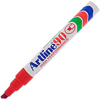 artline 90 permanent marker chisel 2-5mm red