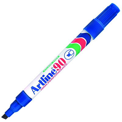 Image for ARTLINE 90 PERMANENT MARKER CHISEL 2-5MM BLUE from Office Express