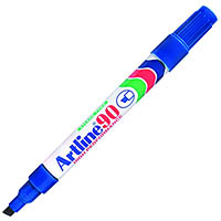 artline 90 permanent marker chisel 2-5mm blue