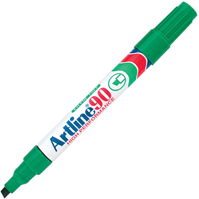 Image for ARTLINE 90 PERMANENT MARKER CHISEL 2-5MM GREEN from Mitronics Corporation