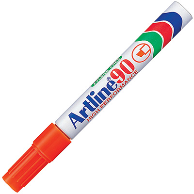 Image for ARTLINE 90 PERMANENT MARKER CHISEL 2-5MM ORANGE from Office Fix - WE WILL BEAT ANY ADVERTISED PRICE BY 10%