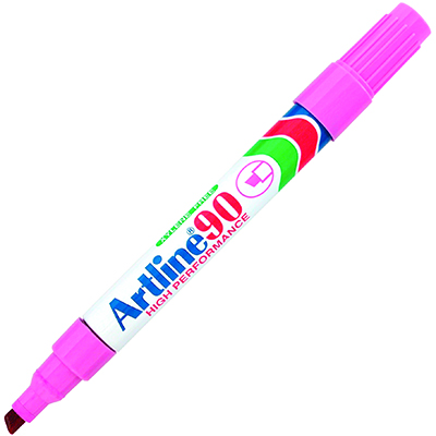 Image for ARTLINE 90 PERMANENT MARKER CHISEL 2-5MM PINK from Mitronics Corporation