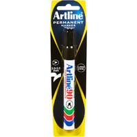 artline 90 permanent marker chisel 2-5mm black hangsell