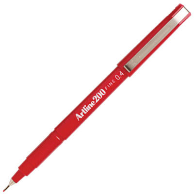 Image for ARTLINE 200 FINELINER PEN 0.4MM RED from Office Fix - WE WILL BEAT ANY ADVERTISED PRICE BY 10%