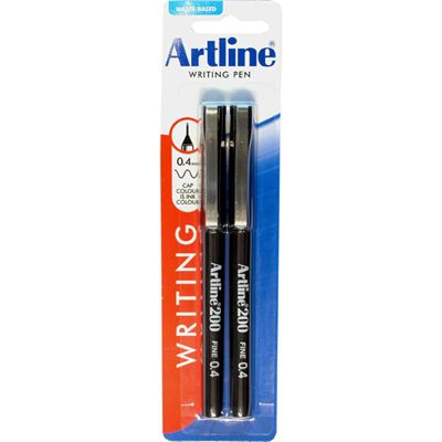 Image for ARTLINE 200 FINELINER PEN 0.4MM BLACK PACK 2 from BusinessWorld Computer & Stationery Warehouse