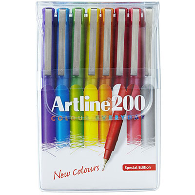 Image for ARTLINE 200 FINELINER PEN 0.4MM BRIGHT ASSORTED PACK 8 from BusinessWorld Computer & Stationery Warehouse