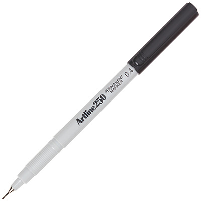 Image for ARTLINE 250 PERMANENT MARKER BULLET 0.4MM BLACK from That Office Place PICTON