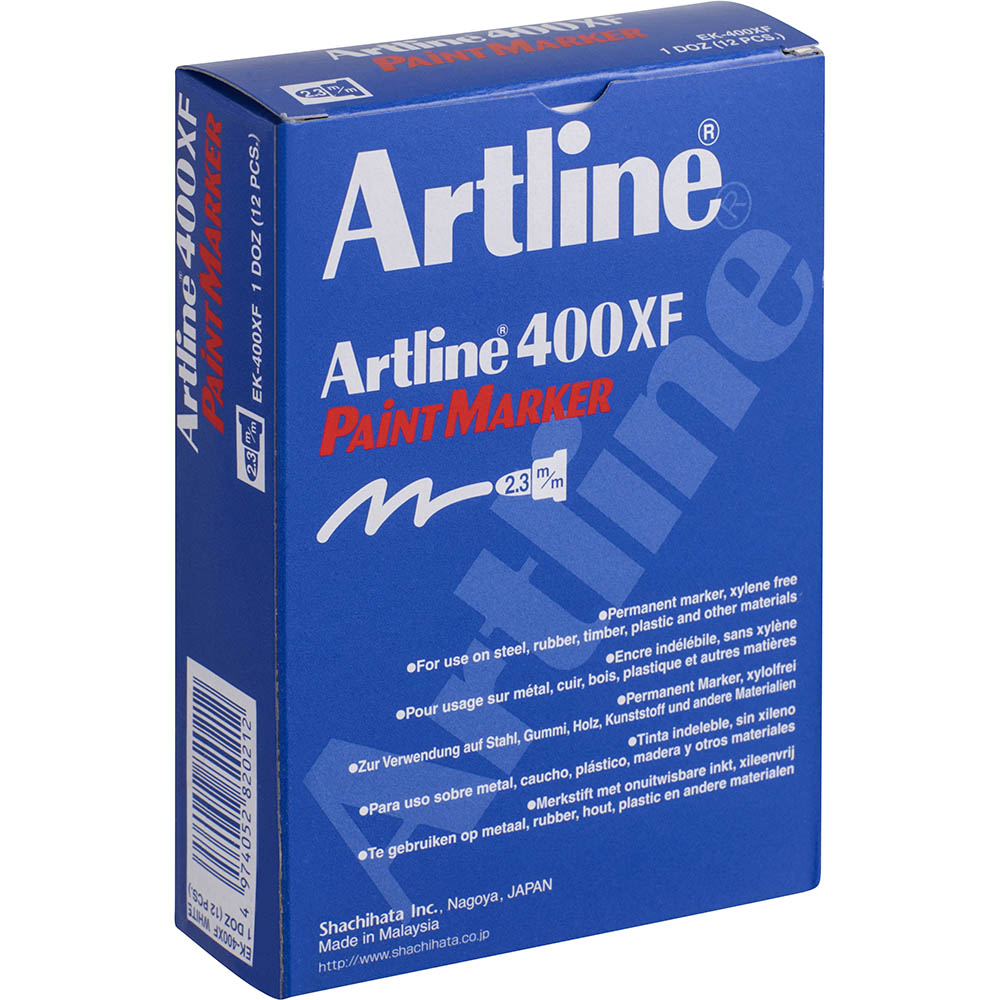 Image for ARTLINE 400 PAINT MARKER BULLET 2.3MM WHITE from Mitronics Corporation