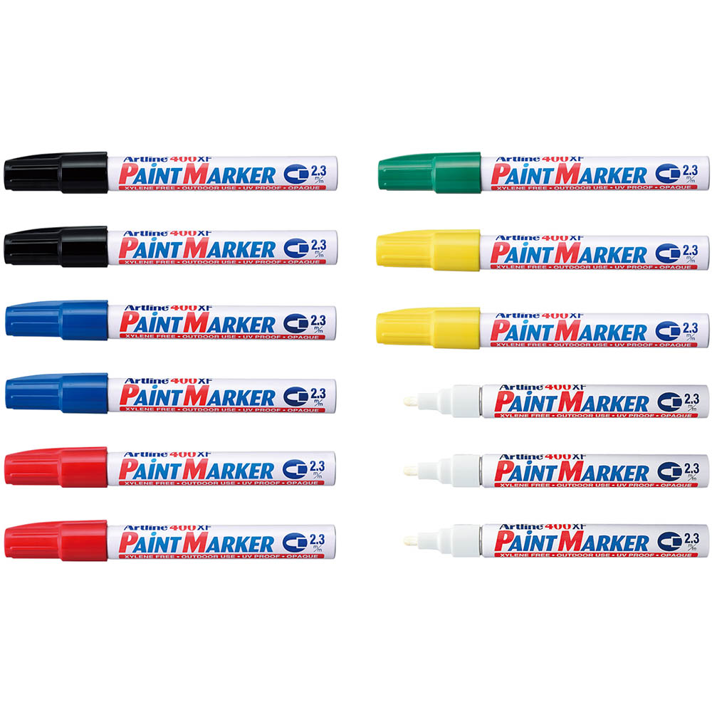 Image for ARTLINE 400 PAINT MARKER BULLET 2.3MM ASSORTED BOX 12 from That Office Place PICTON