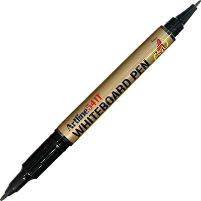 Image for ARTLINE 541T DUAL NIB FINE WHITEBOARD MARKER 0.4/1.0MM BULLET BLACK from That Office Place PICTON