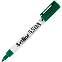 artline 550a whiteboard marker bullet 1.2mm green