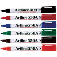 artline 550a whiteboard marker bullet 1.2mm assorted pack 12