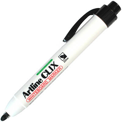 Image for ARTLINE 573 CLIX RETRACTABLE WHITEBOARD MARKER BULLET 1.5MM BLACK from Positive Stationery