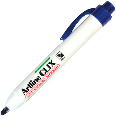Image for ARTLINE 573 CLIX RETRACTABLE WHITEBOARD MARKER BULLET 1.5MM BLUE from Mitronics Corporation