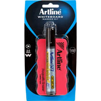 artline 577 whiteboard eraser and marker kit magnetic black
