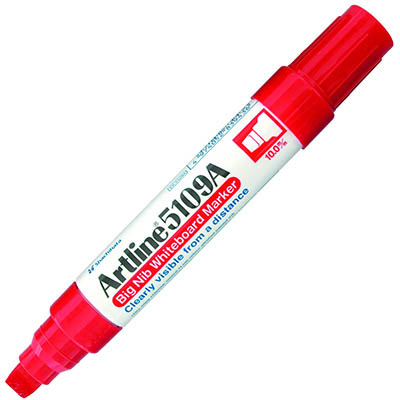 Image for ARTLINE 5109A WHITEBOARD MARKER CHISEL 10MM RED HANGSELL from That Office Place PICTON