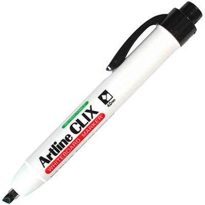 Image for ARTLINE 593 CLIX RETRACTABLE WHITEBOARD MARKER CHISEL 5MM BLACK from Challenge Office Supplies