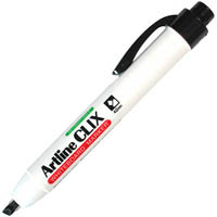 artline 593 clix retractable whiteboard marker chisel 5mm black