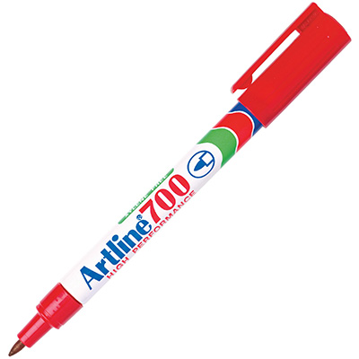 Image for ARTLINE 700 PERMANENT MARKER BULLET 0.7MM RED from Australian Stationery Supplies