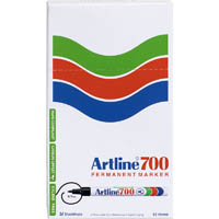 artline 700 permanent marker bullet 0.7mm assorted box 12