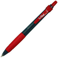artline 8410 grip retractable ballpoint pen 1.0mm red pack 12