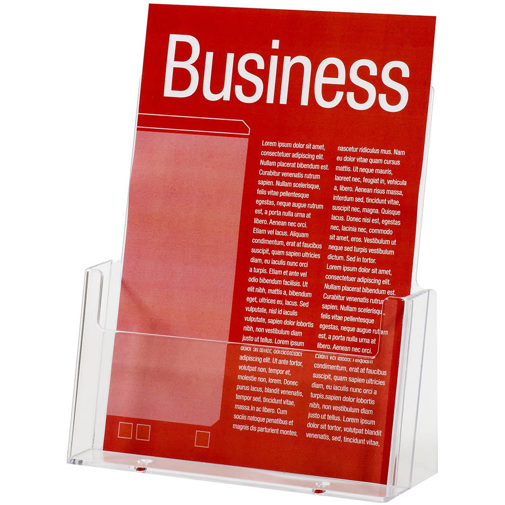 Image for ESSELTE BROCHURE HOLDER FREE-STANDING 1 TIER A4 CLEAR from Olympia Office Products